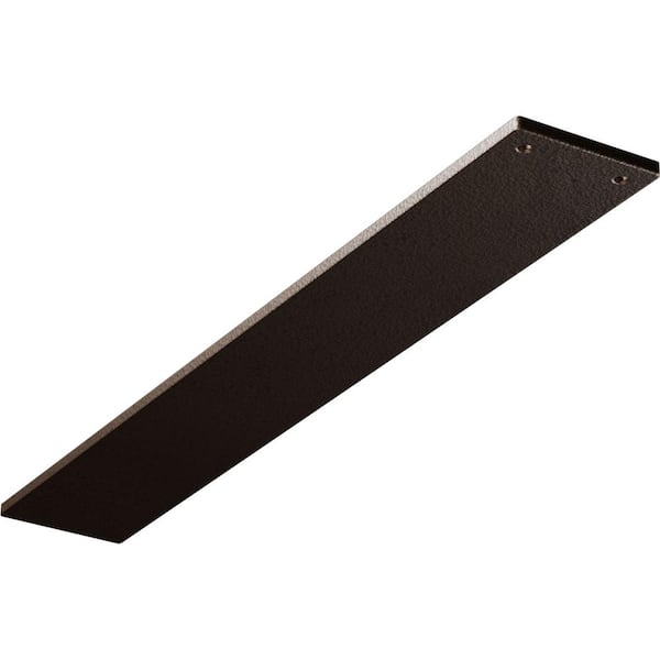 Ekena Millwork 3 in. x 0.25 in. x 20 in. Steel Hammered Dark Bronze Logan Bracket
