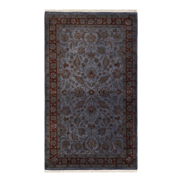 Fine Vibrance Gray 3 ft. x 5 ft. Solid Wool Indoor Area Rug
