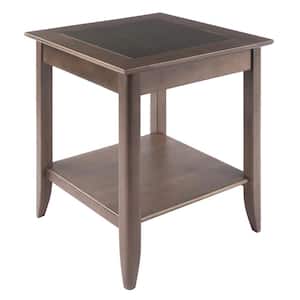 Santino 22.64 in. W Oyster Gray End Table