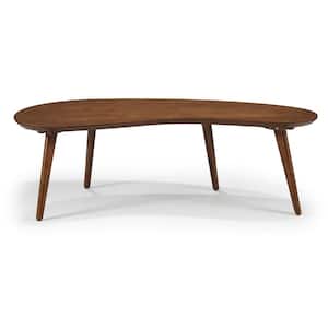 Mid Century 47 in. Specialty Castahno Wood Top Coffee Table