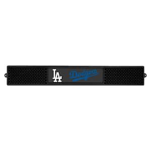 MLB- 3.25 in. x 24 in. Black Los Angeles Dodgers Drink Mat