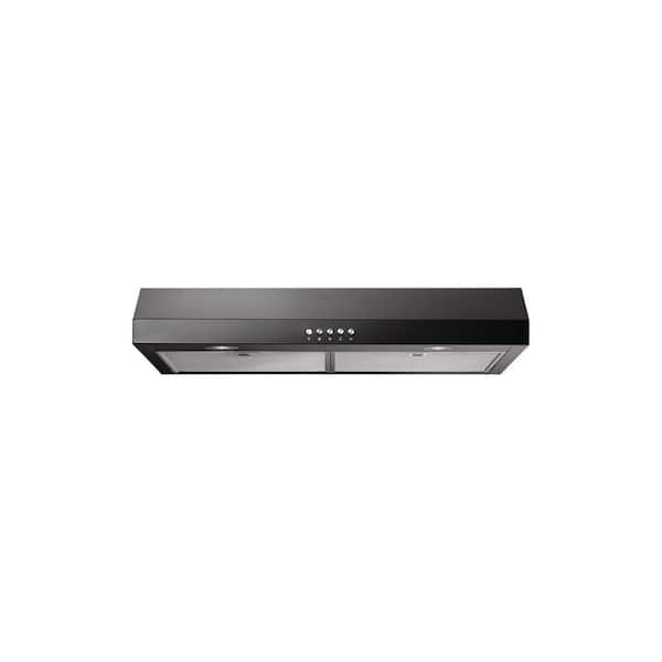 30 in. 320 CFM Convertible Under Cabinet Range Hood in Black