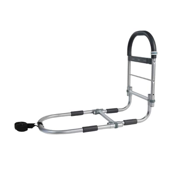 Aoibox 20.6 in. H Aluminum Safety Bed Rails with Motion Light and Non-Slip Handle for Elderly Adults Fits Any Bed, Gray