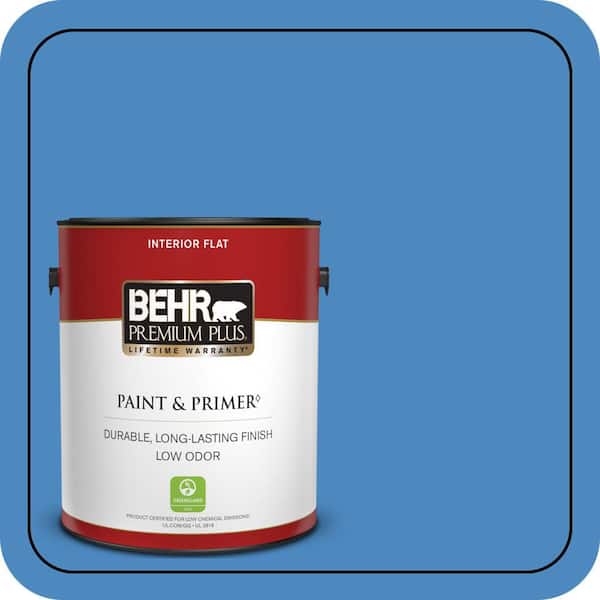 BEHR PREMIUM PLUS 1 gal. #P520-5 Boat House Flat Low Odor Interior Paint & Primer