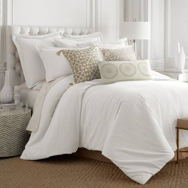 Levtex Home Washed Linen Cream Twin, Levtex Washed Linen Duvet Cover