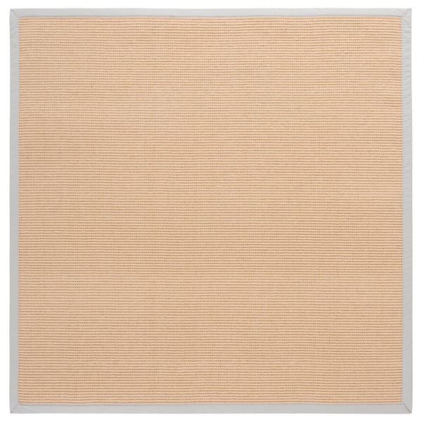 Napa Faux Sisal 6 ft. x 6 ft. Square Maize/Beige Border Area Rug