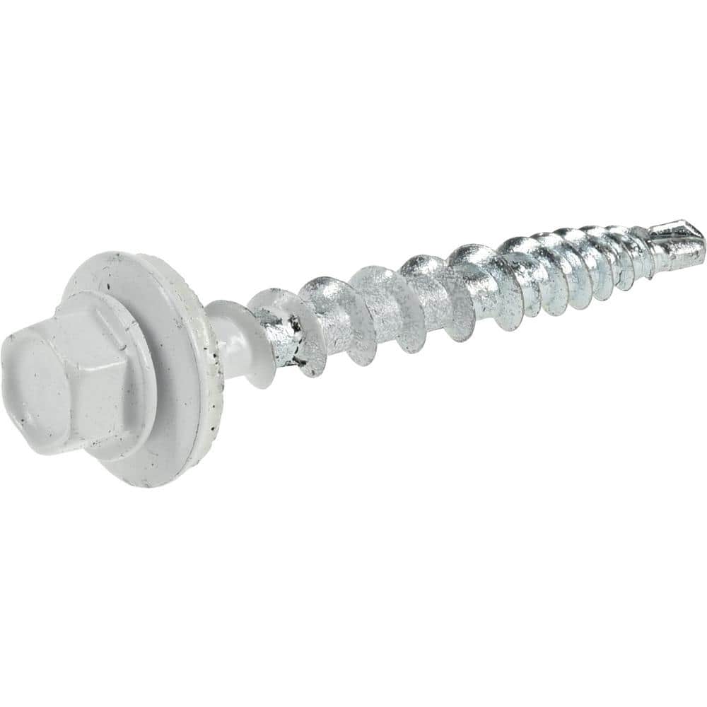 Everbilt #10 x 1-1/2 in. White Head Roofing Screw 1 lb.-Box (98-Piece)  116162 - The Home Depot