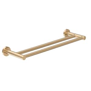 Dia 18 in. Double Wall Mounted Towel Bar in Brushed Bronze