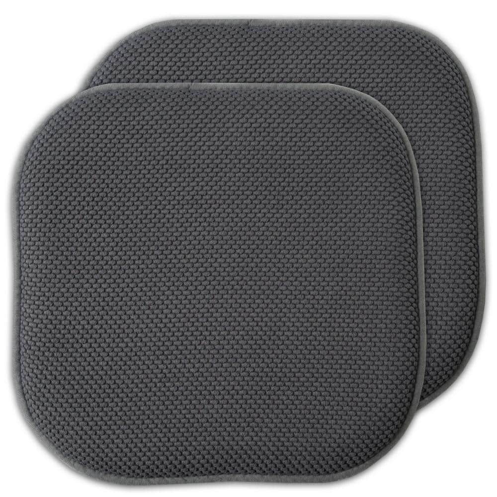 Honeycomb Memory Foam Square 16 in. x 16 in. Non-Slip Indoor/Outdoor Chair Seat Cushion, Gray (2-Pack) price history on PriceWatchPro