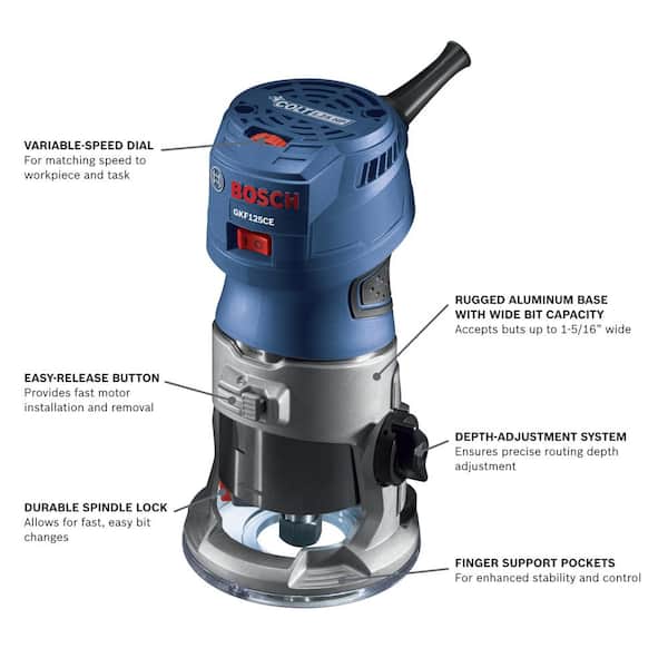1.25 HP Variable Speed Palm Router Combo Kit w/LED lighting 1.25 HP Variable Speed Palm Router Combo Kit w/LED lighting