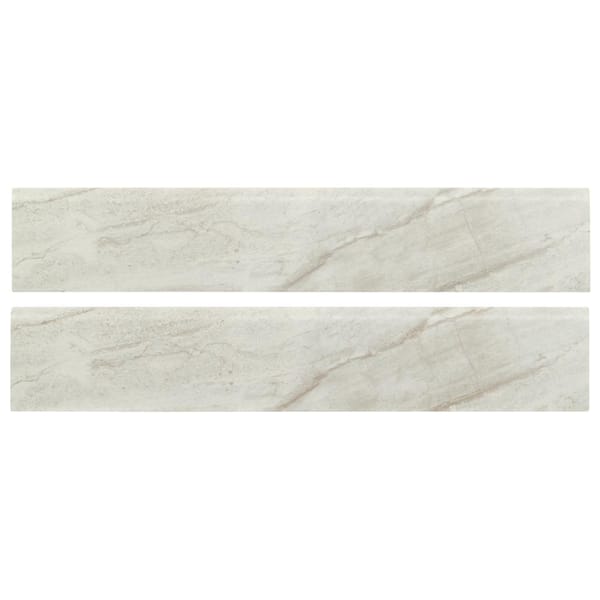 Vigo Gris Bullnose 3 in. x 24 in. Matte Ceramic Wall Tile