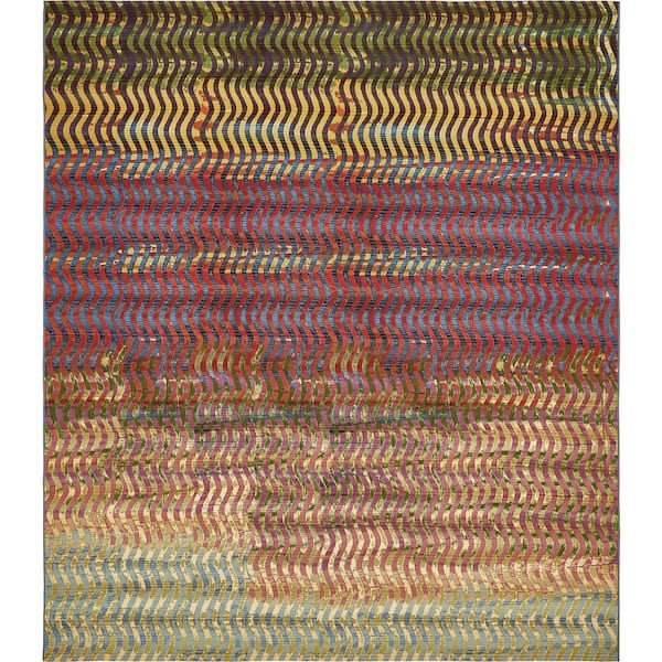 Outdoor Wavy Multi 10' 0 x 12' 0 Area Rug