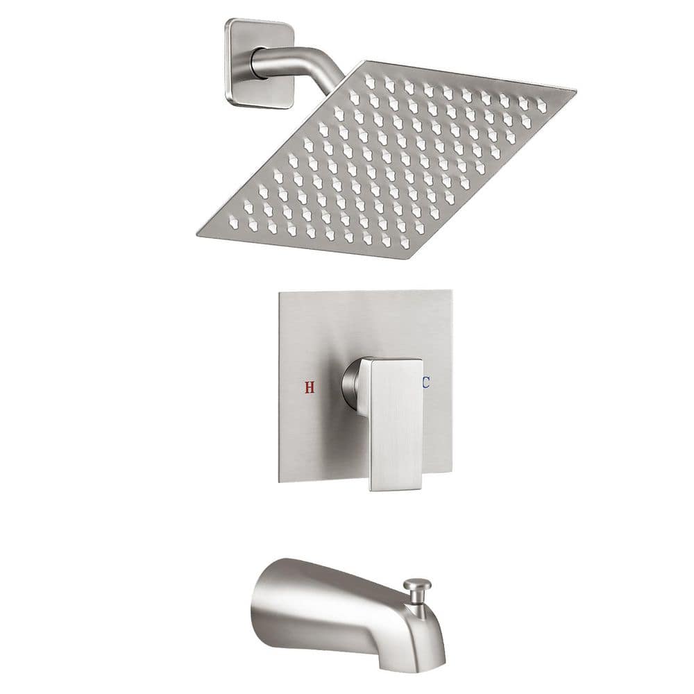 Single Handle 2-Spray Shower Faucet 1.75 GPM with High Pressure Tub Spout i