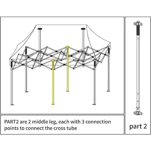 OVASTLKUY Canopy Frame Replacement for 10 ft. X 10 ft
