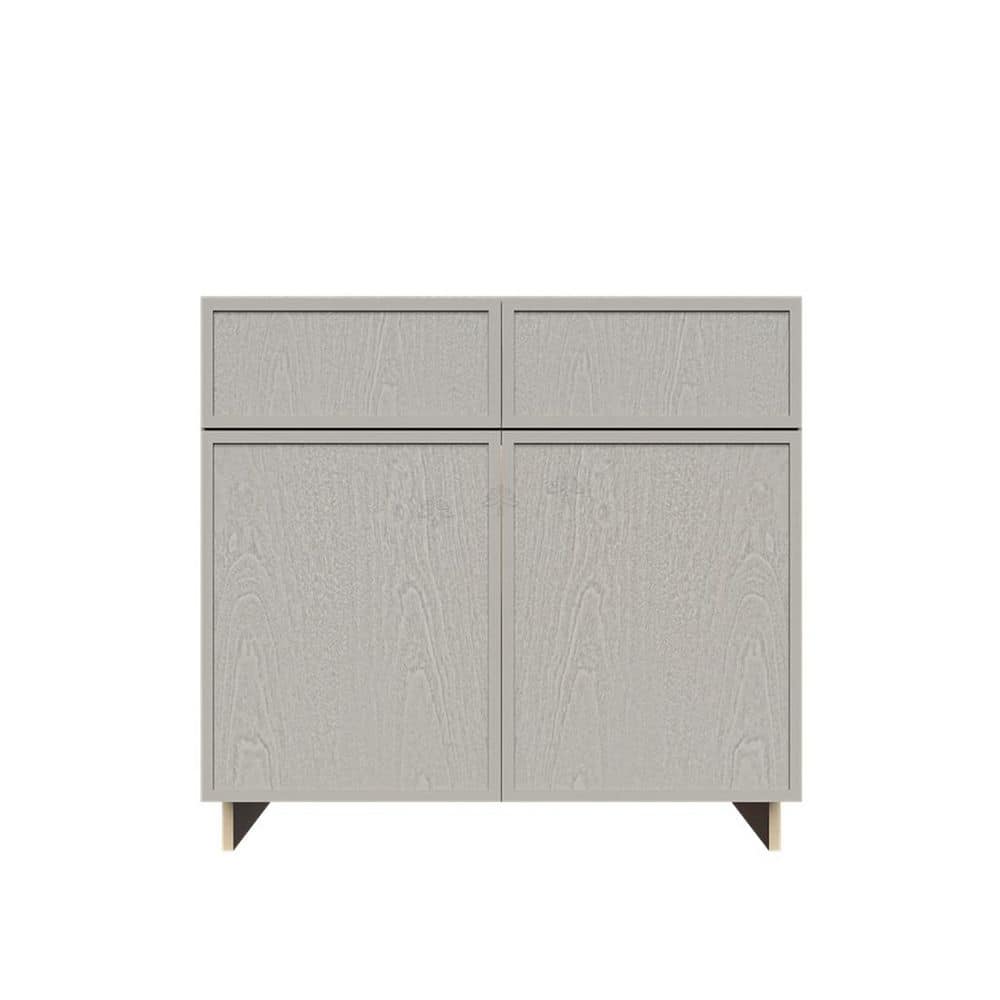 Slim Shaker Assembled 42 in. W x 34.5 in. H x 24 in. D Base Kitchen Cabinet in Gray price history on PriceWatchPro