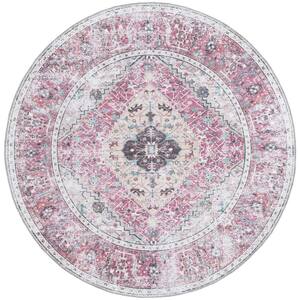 Yara Yash Light Coral Pink 6 ft. 1 in. x 6 ft. 1 in. Area Rug