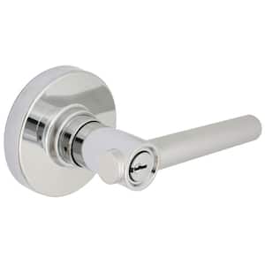 Highland Bright Chrome Keyed Entry Door Handle with Round Rose
