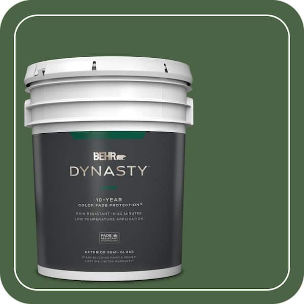 BEHR DYNASTY 5 gal. #S400-7 Deep Viridian Semi-Gloss Exterior Stain-Blocking Paint & Primer