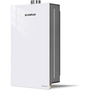 4.22 GPM Indoor Propane Tankless Water Heater with Freeze Protection and Touchscreen Digital Display, 102,000 BTU White