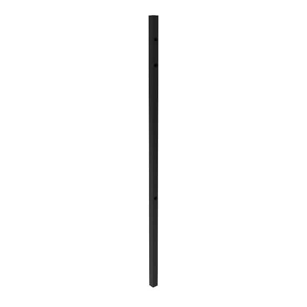 AP-SP3 60" - 2" X 84" EP (.060)-T3 Athens 2-in x 2-in x 7-ft Gloss Black Aluminum Pressed Spear Fence End Post