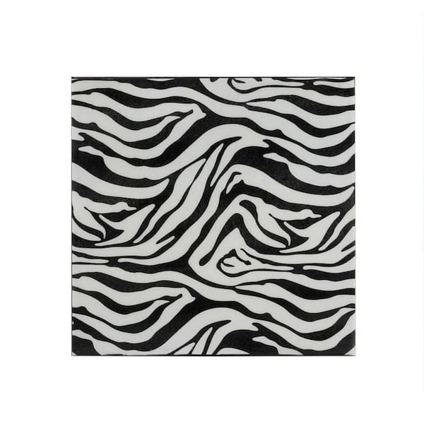 HomeRoots 4 in. x 12 in. Black, White Iron Wall Art 1-Piece