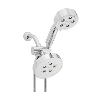 Neo Anystream 3-Spray Patterns with 2.5 GPM 5.5 in. and 4 in. Wall Mount Dual Shower Heads in Chrome