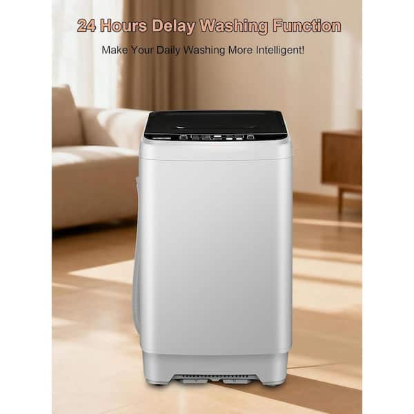 1.38 cu. ft. 17.7 lbs. Full-Automatic Smart Home Top Load Washer, Washing Machine w/ Drain Pump, 10 Wash Program in Gold