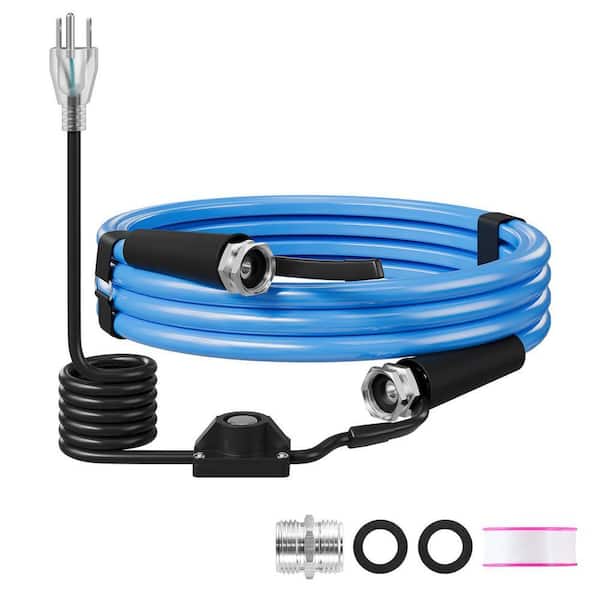 15ft. Heated Water Hose for RV Antifreeze to -45°F Drinking Water Hose, Built-in Thermostat, Freeze and Leak-Proof