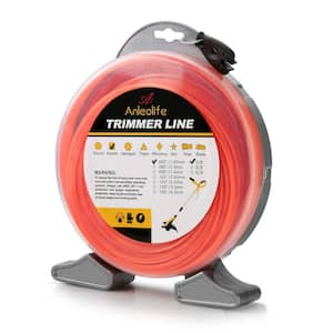 065 in. x 370 ft. Commercial Square String Trimmer Line Donut with Bonus Line Cutter, Orange