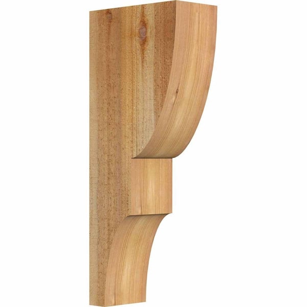 Ekena Millwork 4 in. x 8 in. x 20 in. Western Red Cedar Ridgewood Rough Sawn Corbel