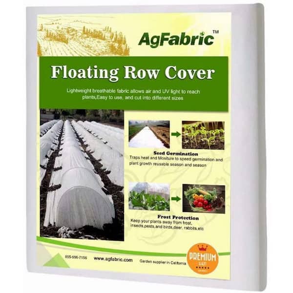 Agfabric 0.9 oz. 10 ft. x 25 ft. Heavy Floating Row Cover Garden Fabric Outdoor Frost Protection Blanket for Winter Frost Cold