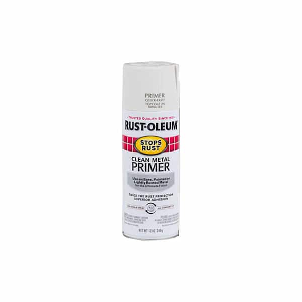 Rust-Oleum Stops Rust 12 oz. Flat White Clean Metal Primer Spray 7780830 -  The Home Depot