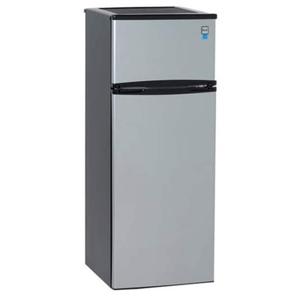 Avanti 7.4 cu. ft. Apartment Size Top Freezer Refrigerator in Black and Platinum