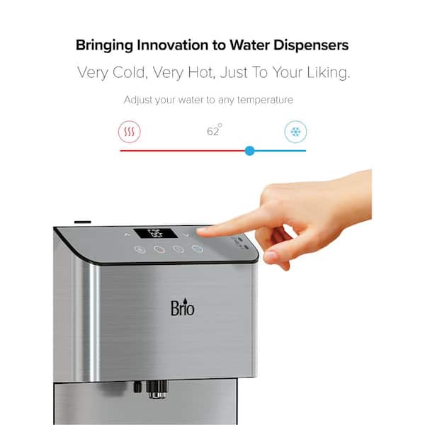 Brio Moderna Touch-Less 3-Stage Bottle-Less Water Cooler CLPOU720UVF3X  The Home Depot