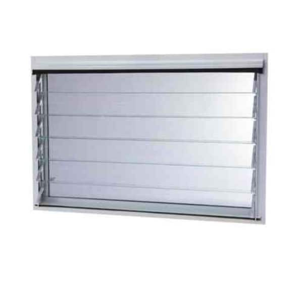 TAFCO WINDOWS 35 in. x 23.375 in. Jalousie Utility Louver Aluminum Screen Window - White
