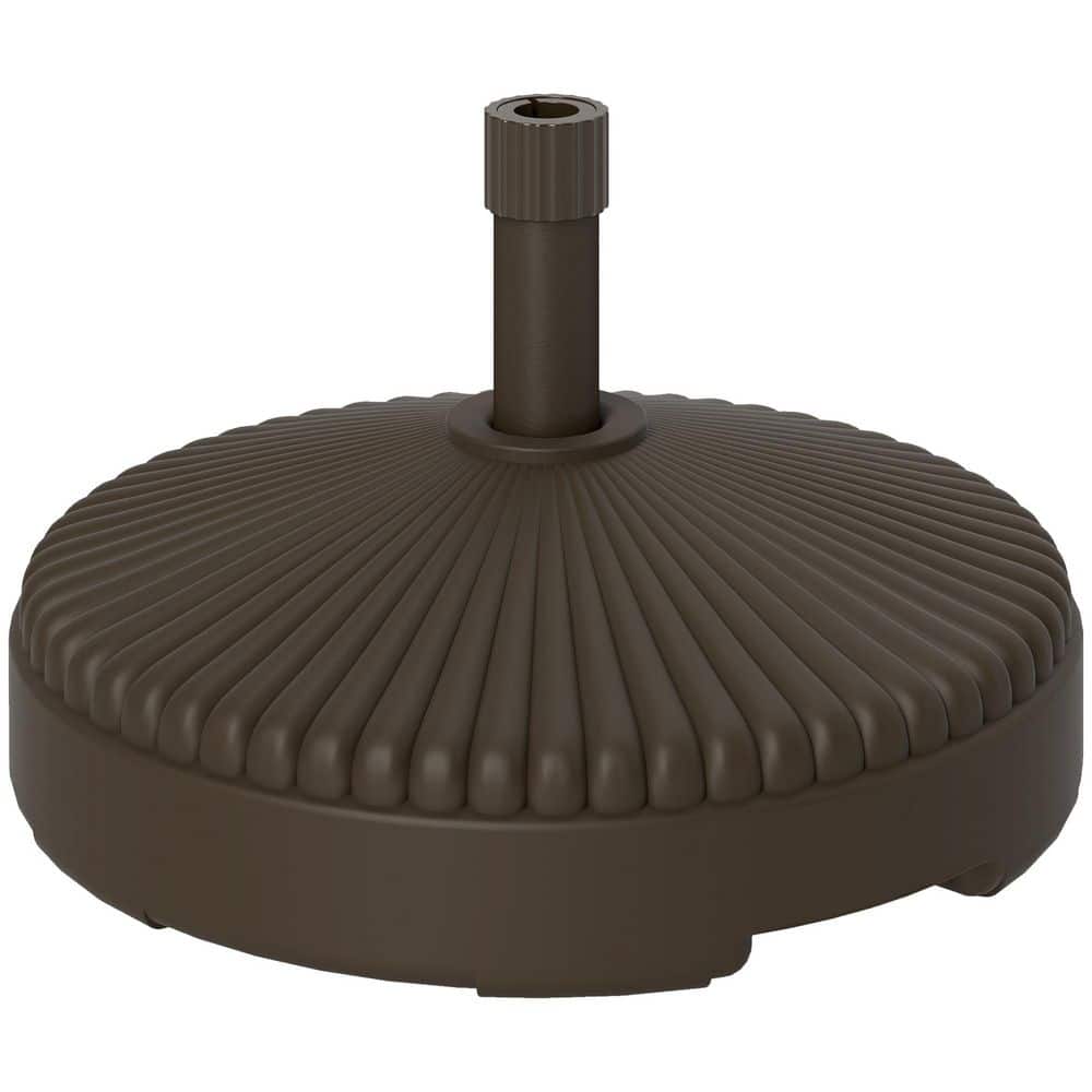 HDPE Round Patio Umbrella Base Holder in Brown