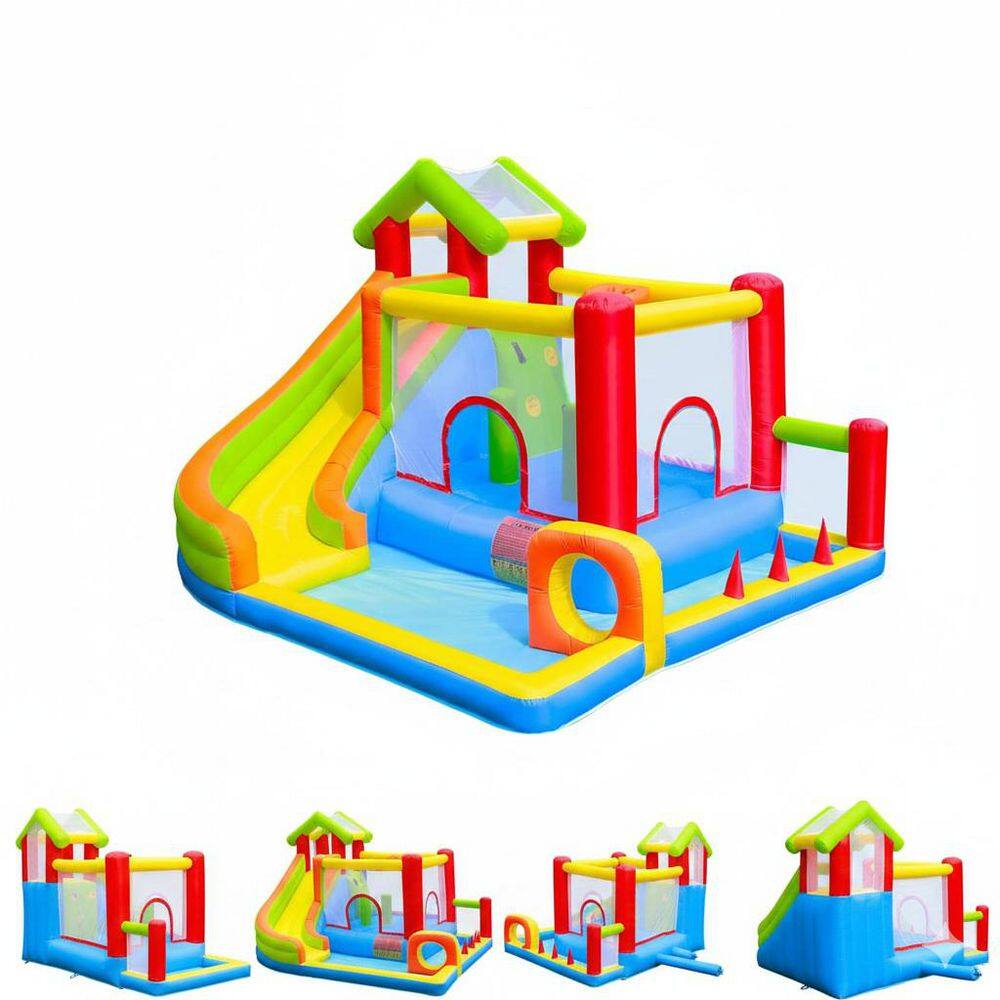 Inflatable Bounce House with Slide, Ball Pit, Climbing Wall, Basketball Game, 360° Mesh Walls, ASTM Certified, 1 Pack price history on PriceWatchPro