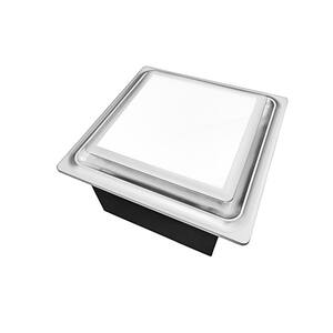 Low Profile 80 CFM Satin Nickel 0.3 Sones Quiet Ceiling Bathroom Ventilation Fan with LED Light/Night Light