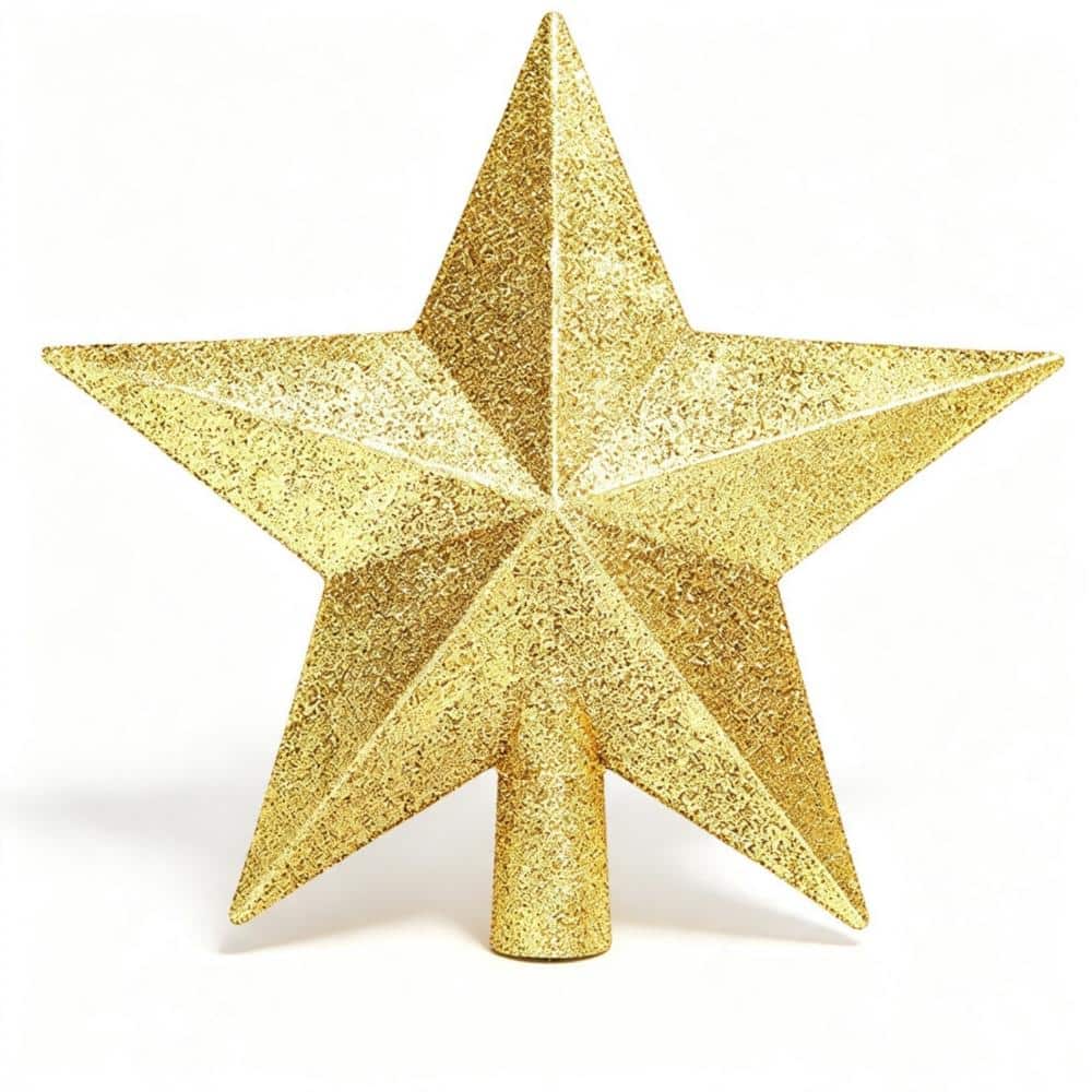 8inch Gold Glitter Shatterproof 5-Point Star Christmas Tree Topper Fits Big and Small Trees price history on PriceWatchPro