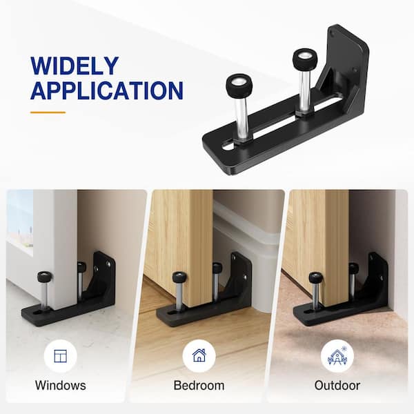 3-11/16 in. Sliding Barn Door Floor Guide Ball Bearing Design Wall Mount Barn Door Bottom Guide