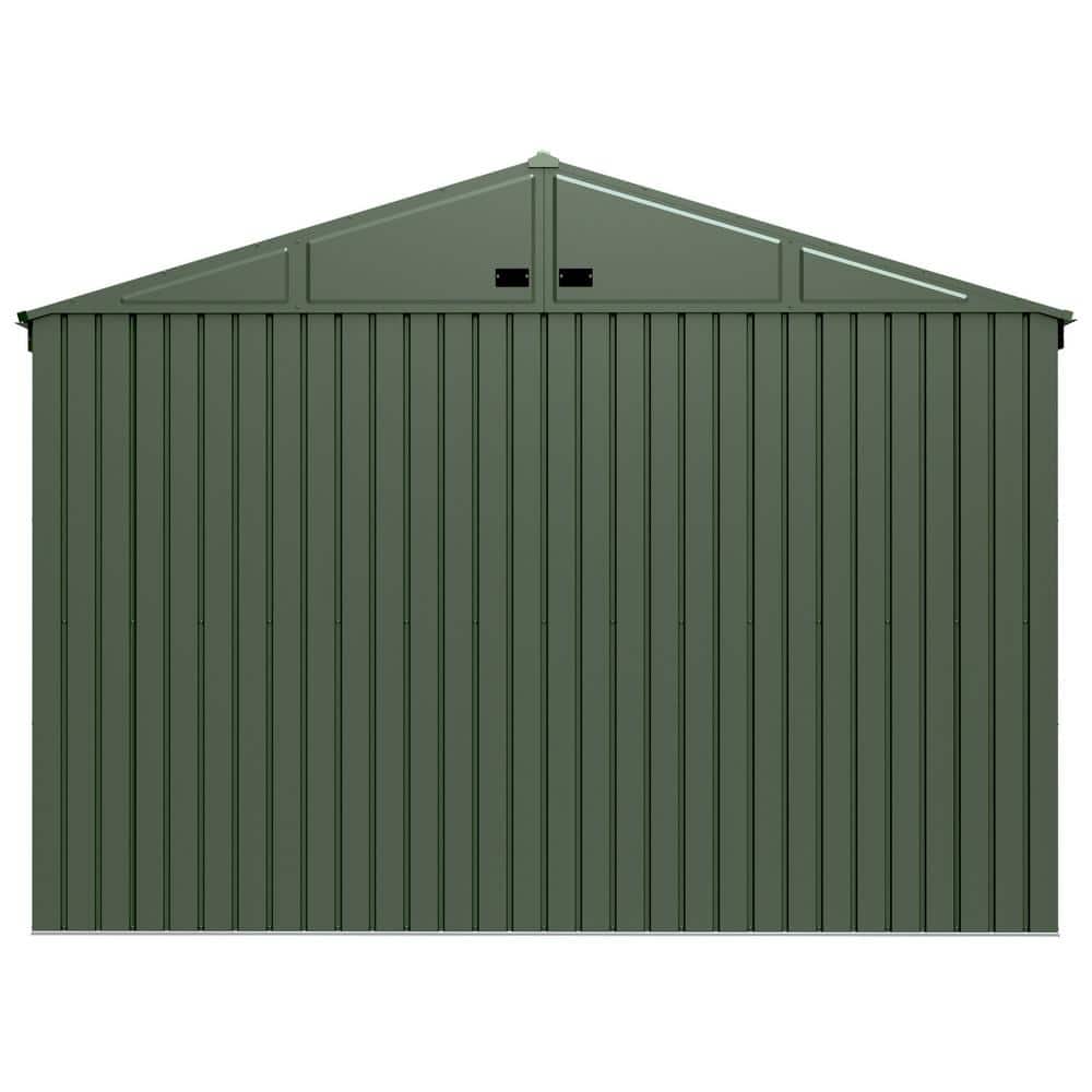 Green 10x14 Steel Lawn Care Storage Shed Kit