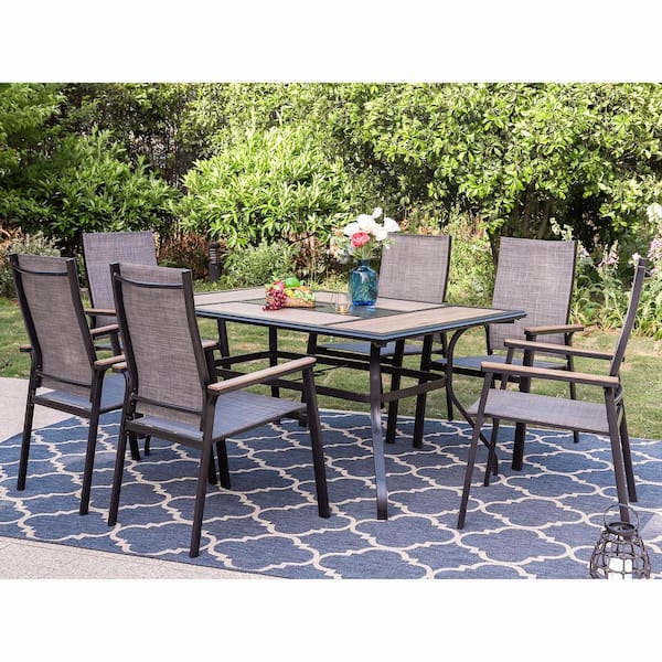 mainstays outdoor rectangle patio dining table