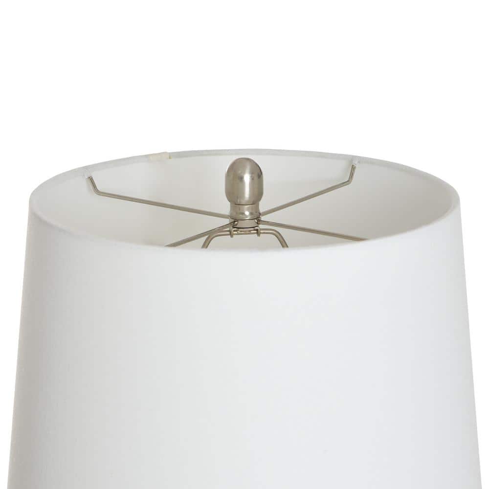 Cream Ceramic Table Lamp with Off-White Shade