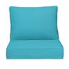 Uixe Outdoor Chair Cushions 2-Piece 23x25+20x23In.Deep Seat and Clasped Cushion Set for Patio Furniture in Light Blue ODF528884203