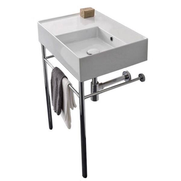 Nameeks Teorema 2 Ceramic Console Bathroom Sink With Chrome Stand Scarabeo 5117 Con No Hole The Home Depot - Bathroom Sink No Stand Nameeks Teorema 2 Ceramic Console Bathroom Sink With Chrome Stand Scarabeo 5117 Con No Hole The Home Depot - Bathroom Sink No Stand