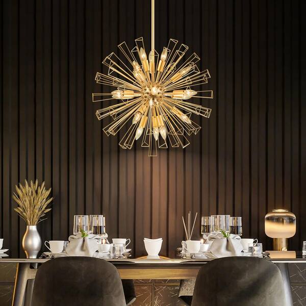 Rennnsan Mariah 18-Light Gold Sputnik Sphere Chandelier CL8101