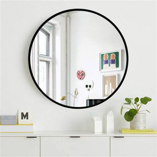 Medium Round Black Hooks Modern Mirror 31 5 In H X W Jj00374aaf The Home Depot - Home Depot Round Mirror Black Medium Round Black Hooks Modern Mirror 31 5 In H X W Jj00374aaf The Home Depot - Home Depot Round Mirror Black