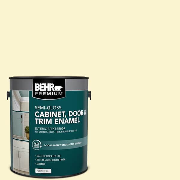 BEHR PREMIUM 1 gal. #P310-1 Effervescent Semi-Gloss Enamel Interior/Exterior Cabinet, Door & Trim Paint