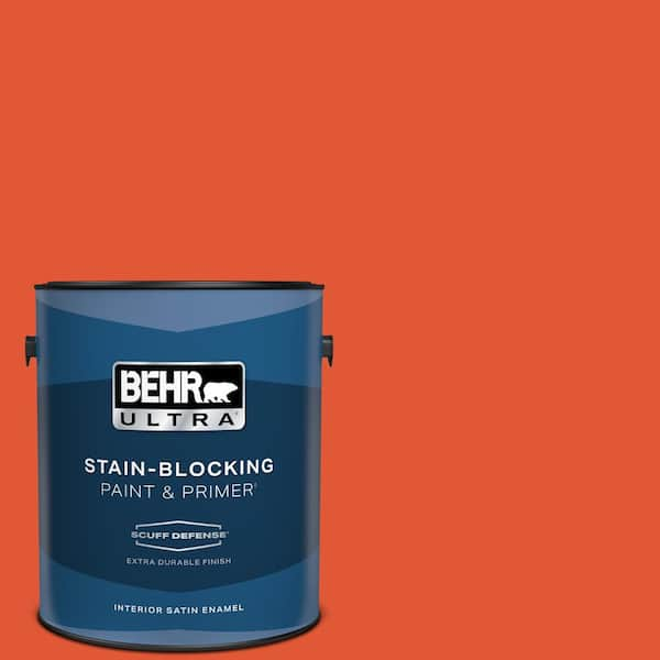 BEHR ULTRA 1 gal. #S-G-210 Volcanic Blast Extra Durable Satin Enamel Interior Paint & Primer