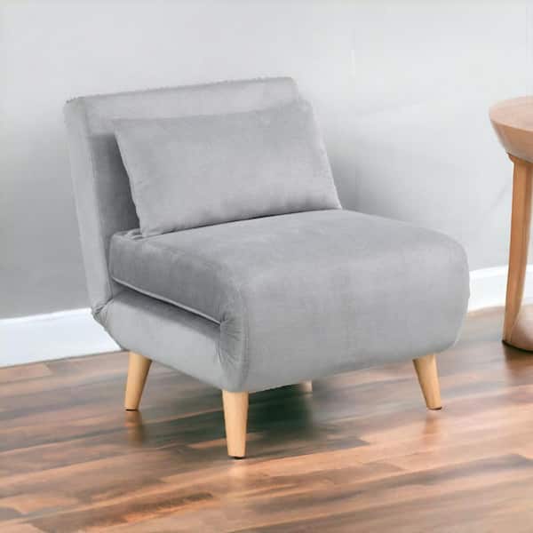 HomeRoots Light Gray Arm Chair Set of 1